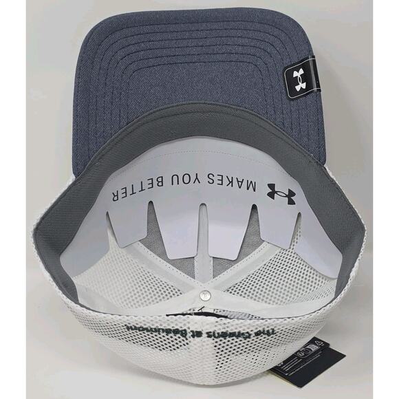 Under Armour Greens At‎ Beaumont Fitted Stretch Gray Golf Hat Cap L XL PGA NWT - Picture 11 of 13
